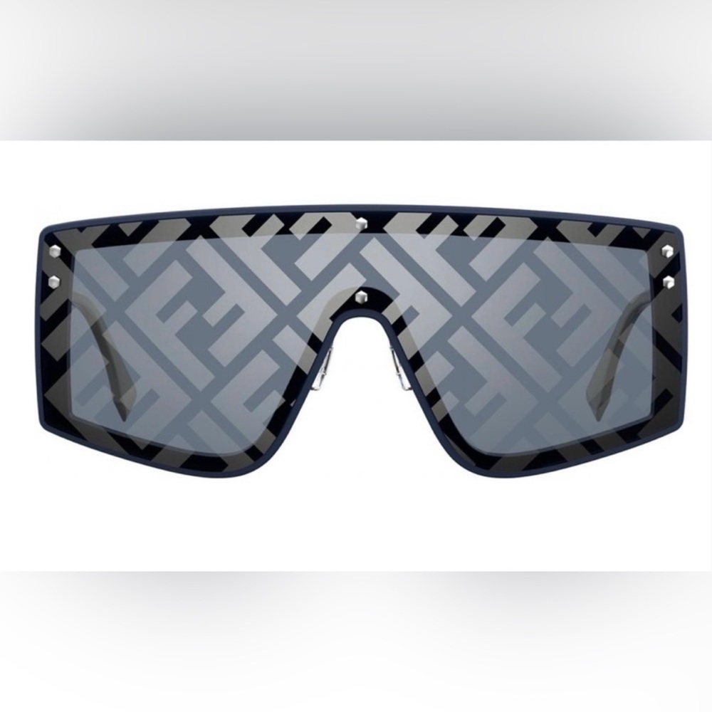 Fendi oversized sunglasses logo mirrored